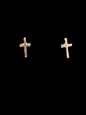 Cross stud earrings