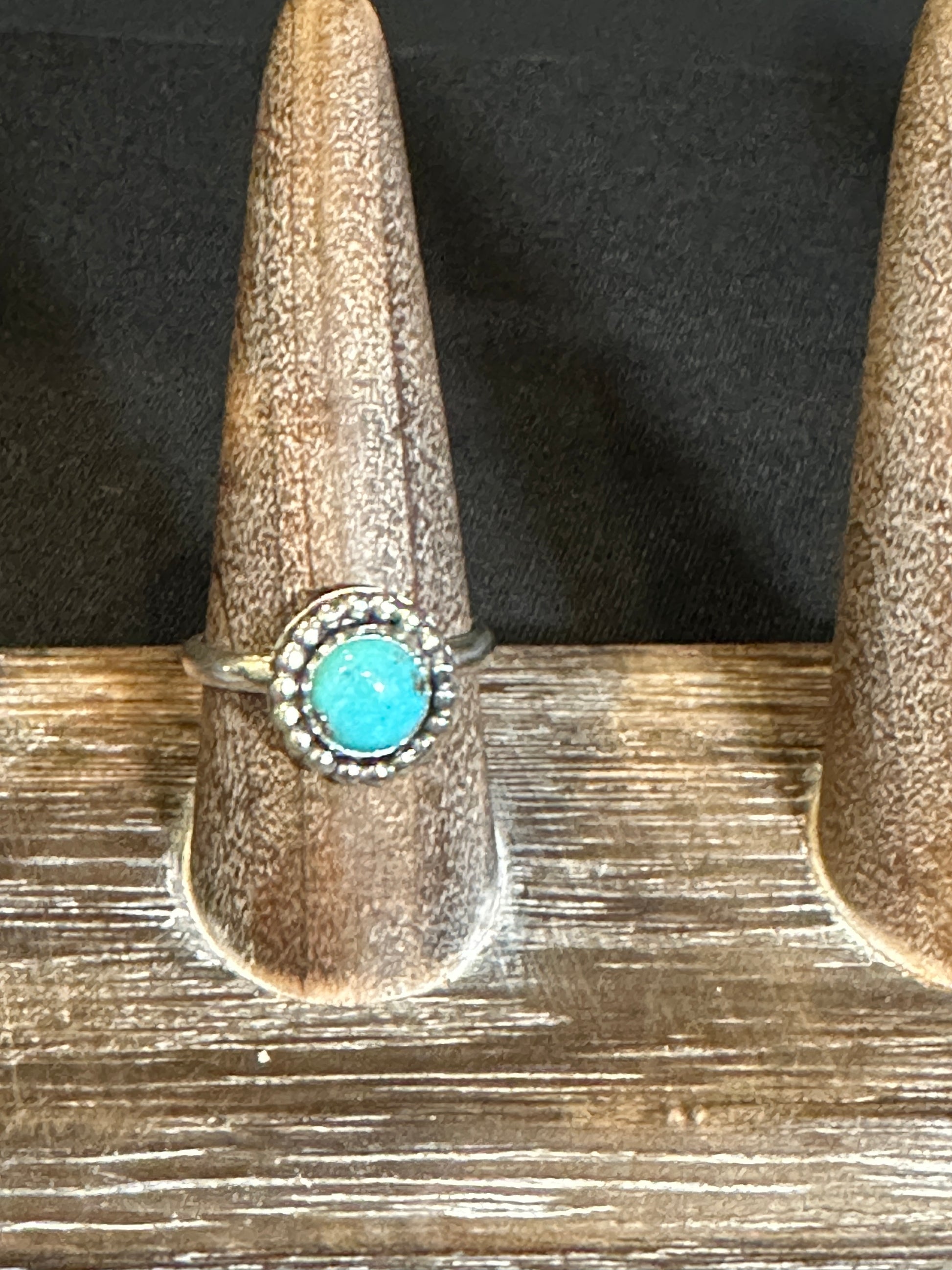 A white water turquoise ring size 9