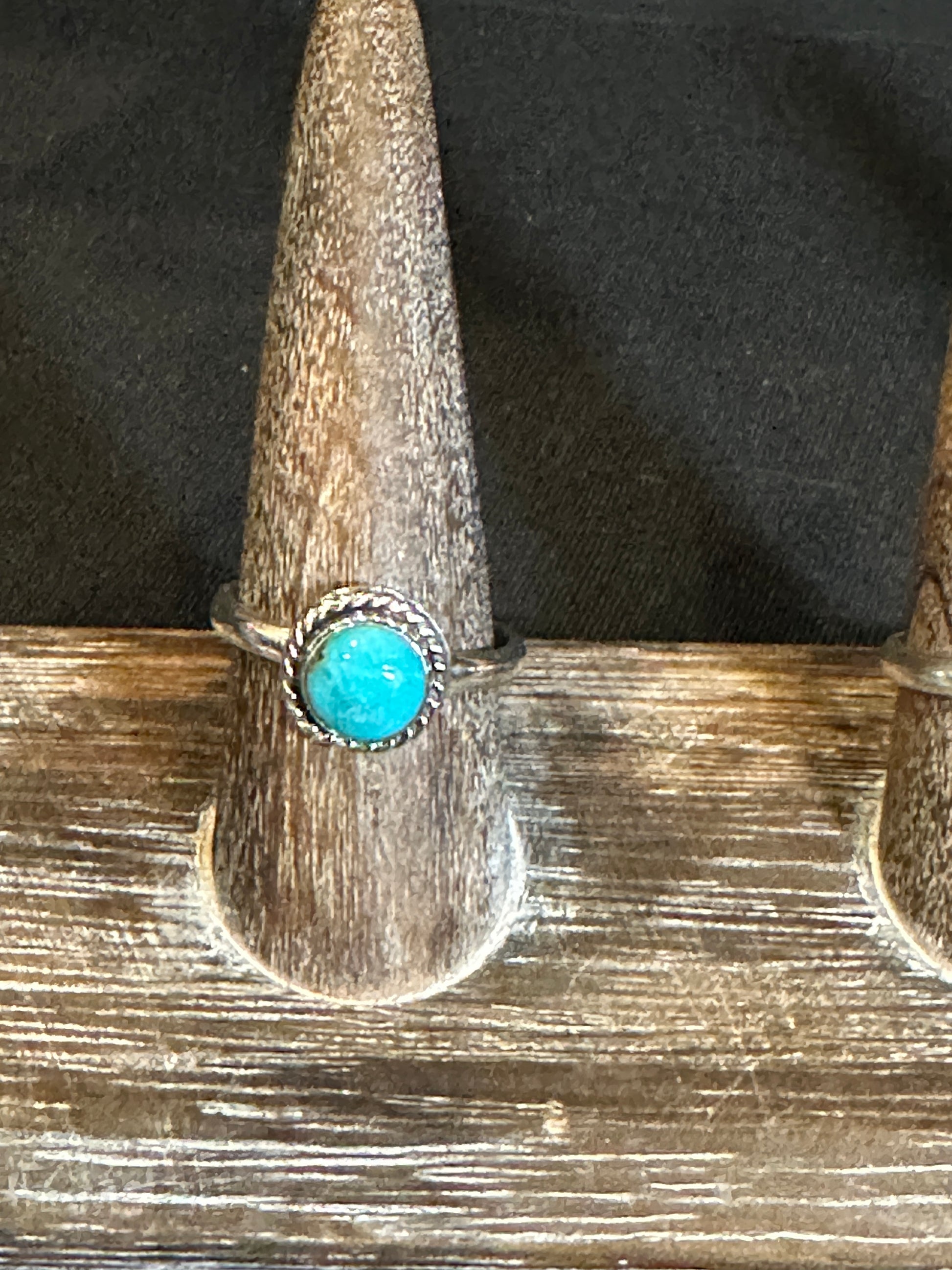 A white water turquoise ring size 9.5