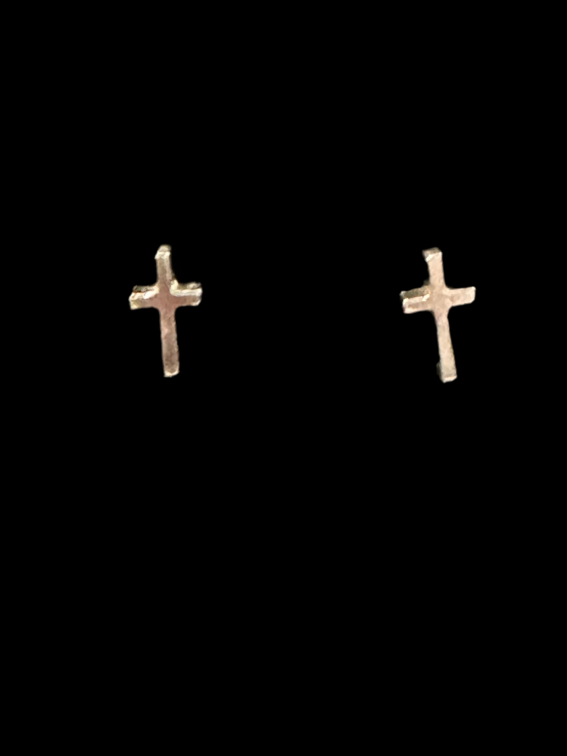 Cross stud earrings