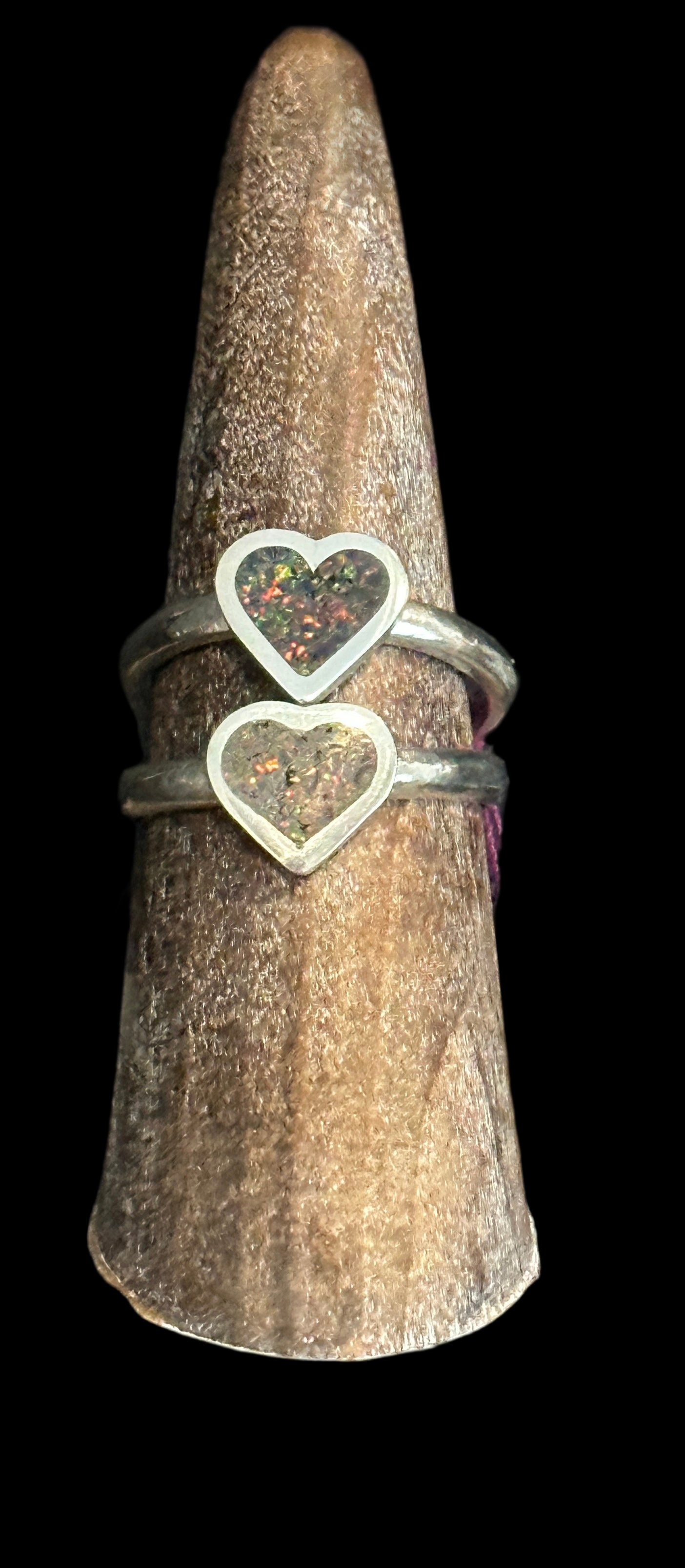 Heart inlay ring