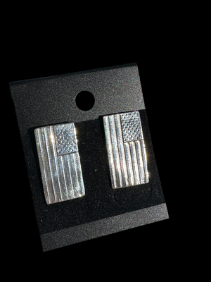 Large American Flag stud earrings
