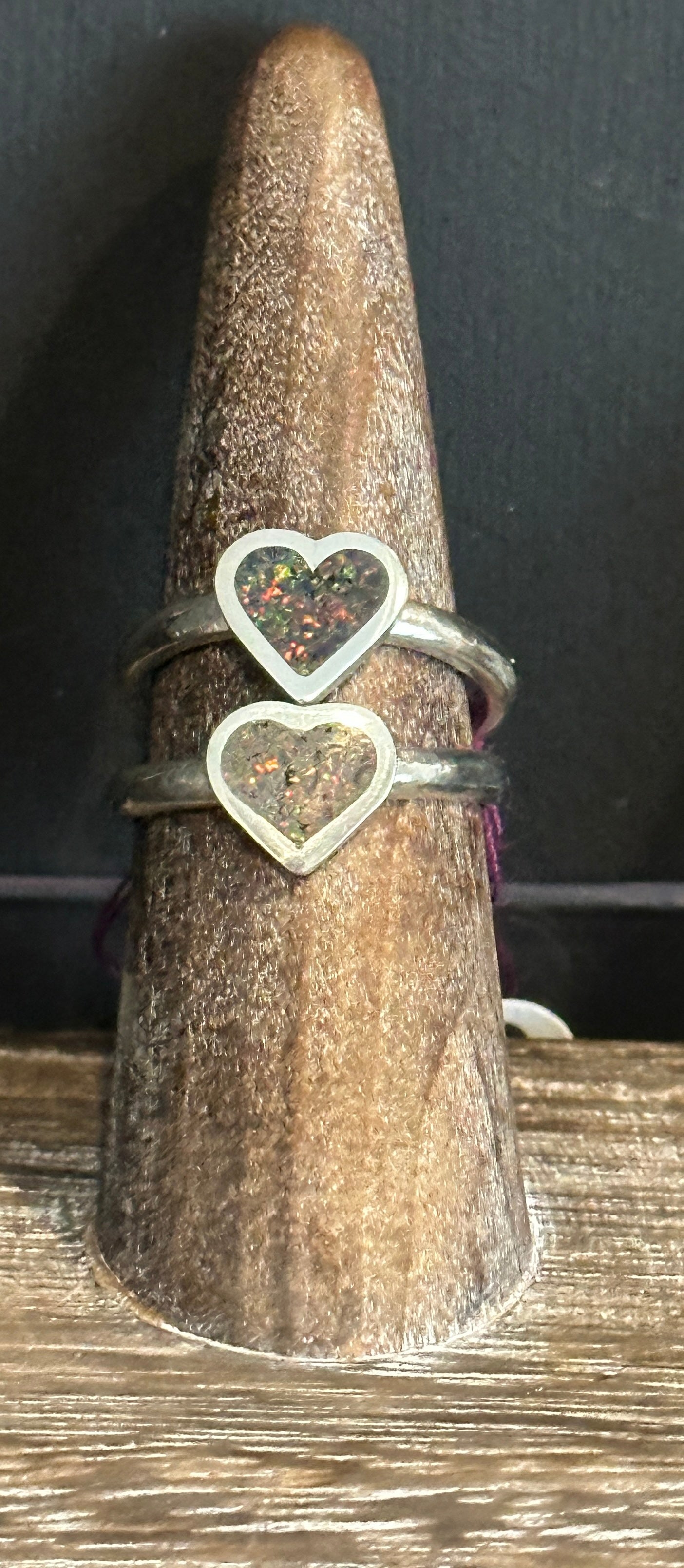 Heart inlay ring