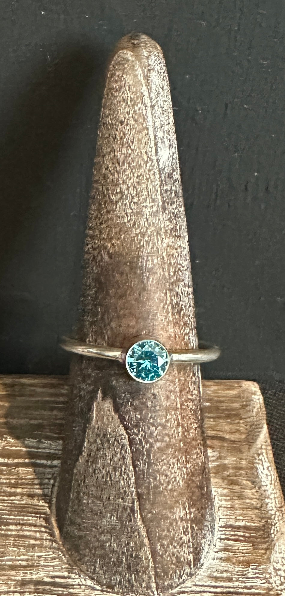 Blue Zirconia ring
