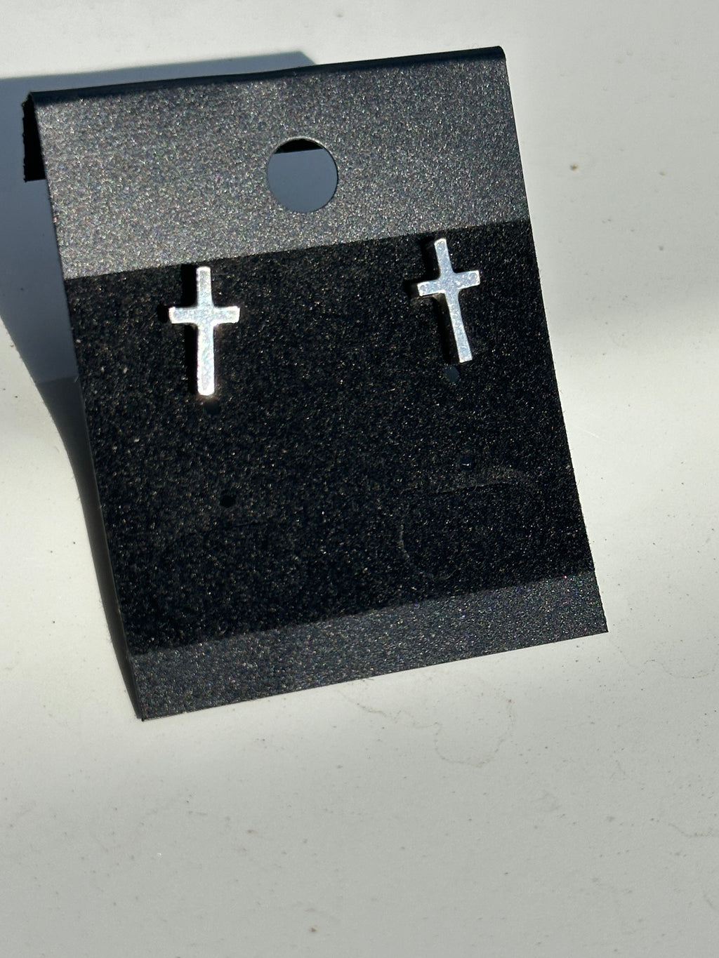 Cross stud earrings