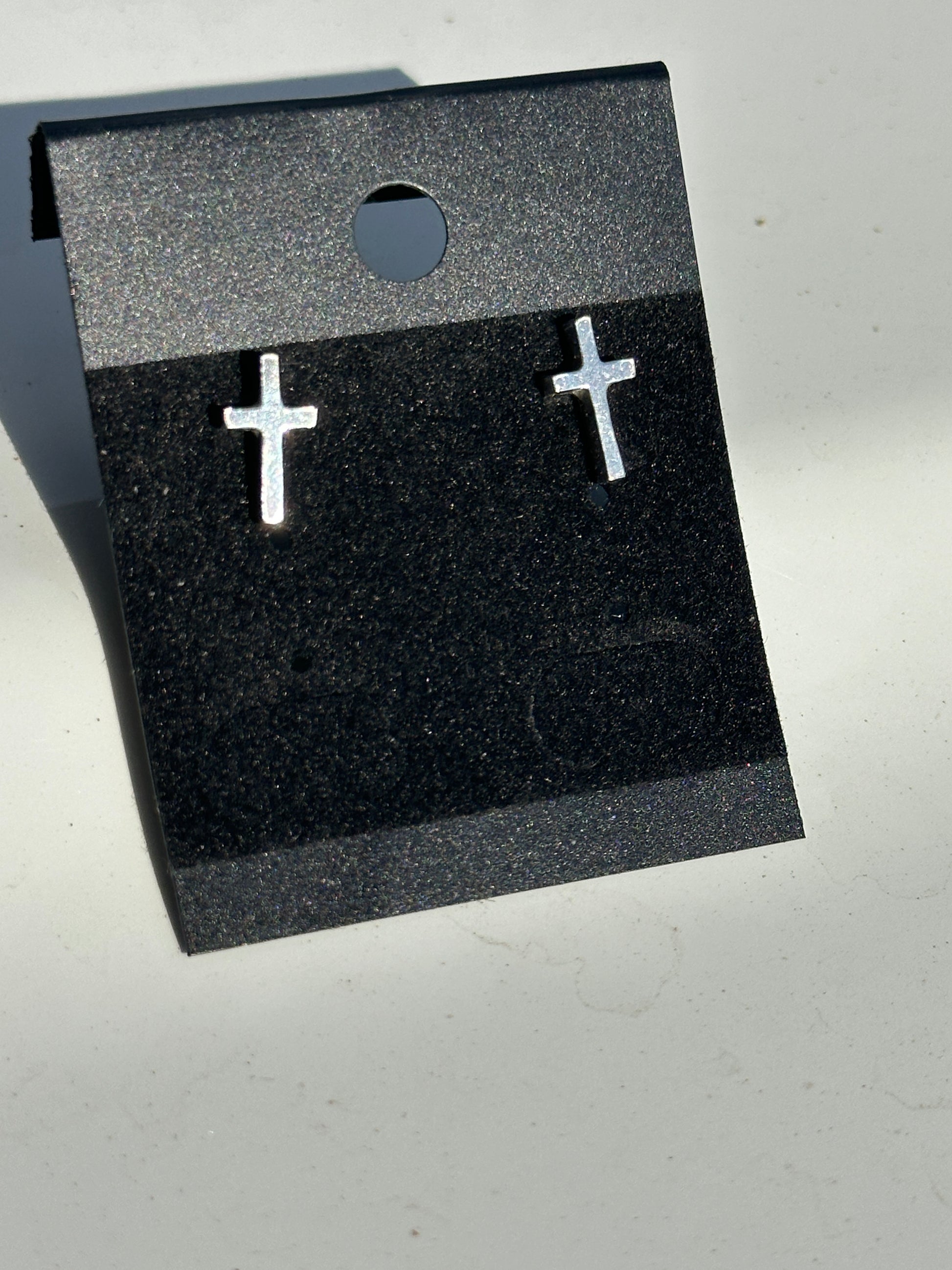 Cross stud earrings