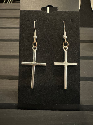 Cross earrings large