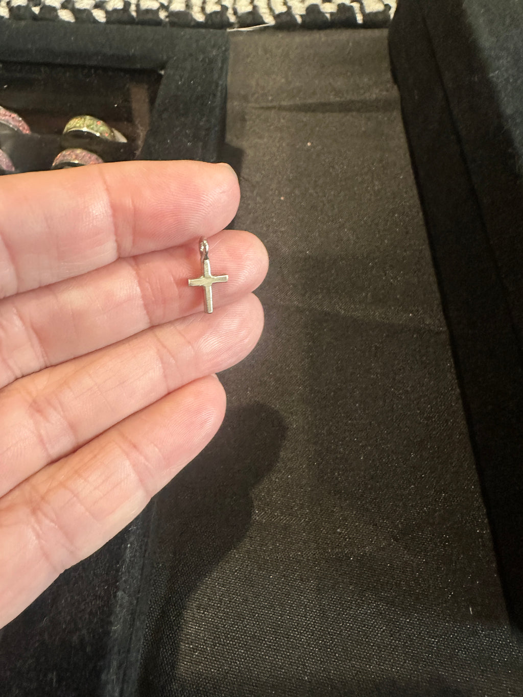 Cross charm sterling silver