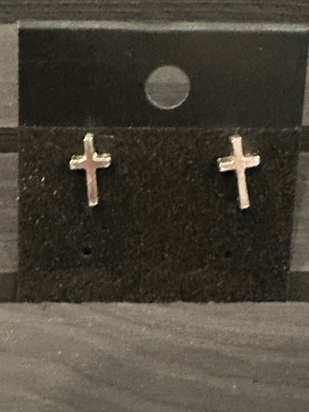 Cross stud earrings