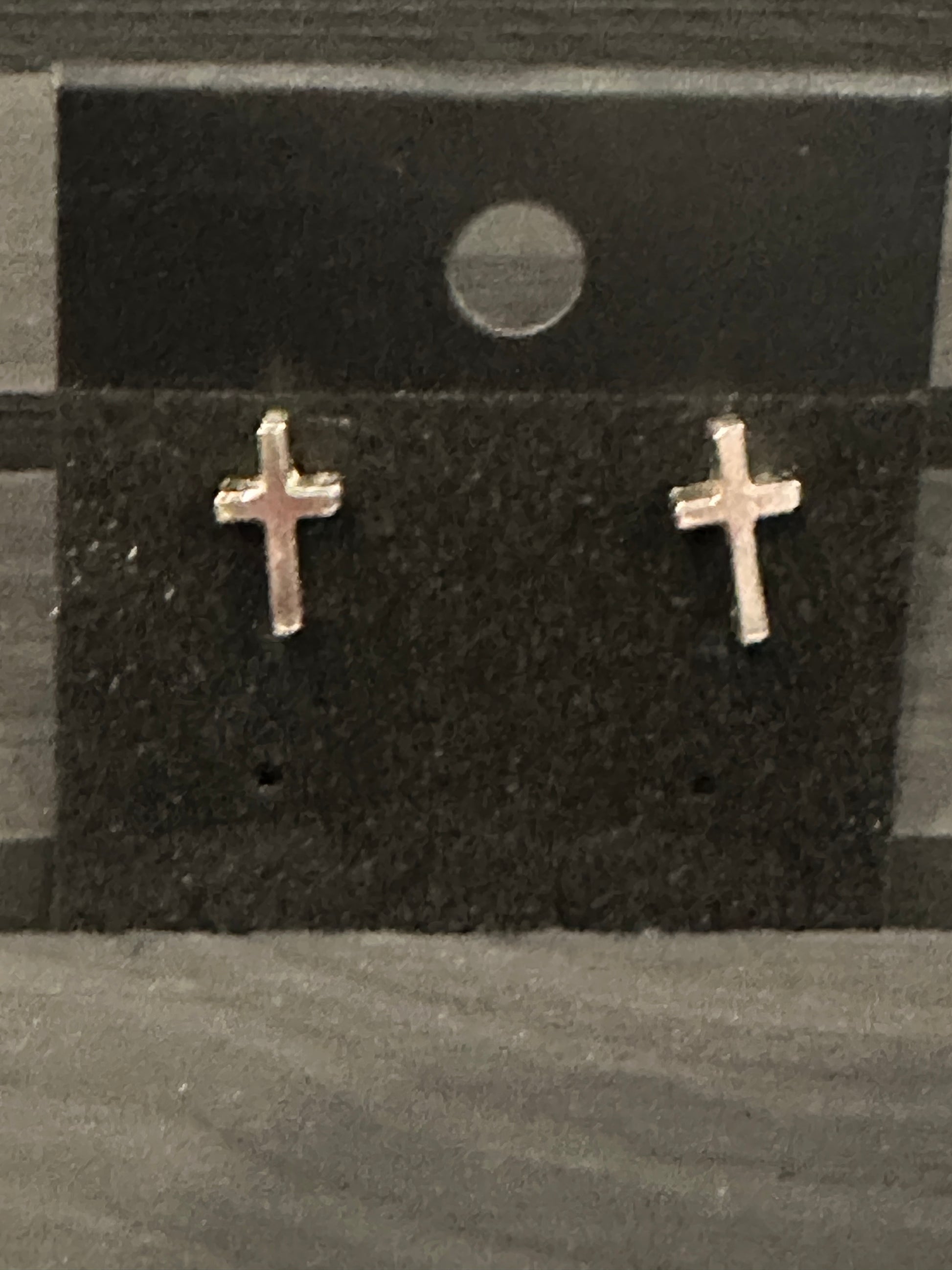 Cross stud earrings