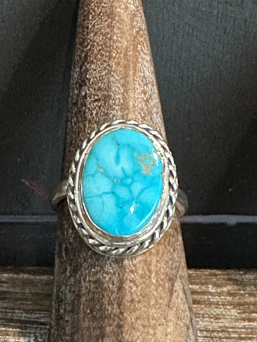 Blue Ridge Turquoise ring with rope design
