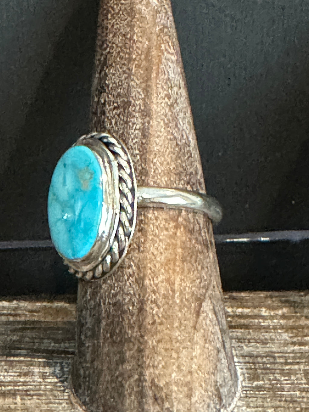 Blue Ridge Turquoise ring with rope design