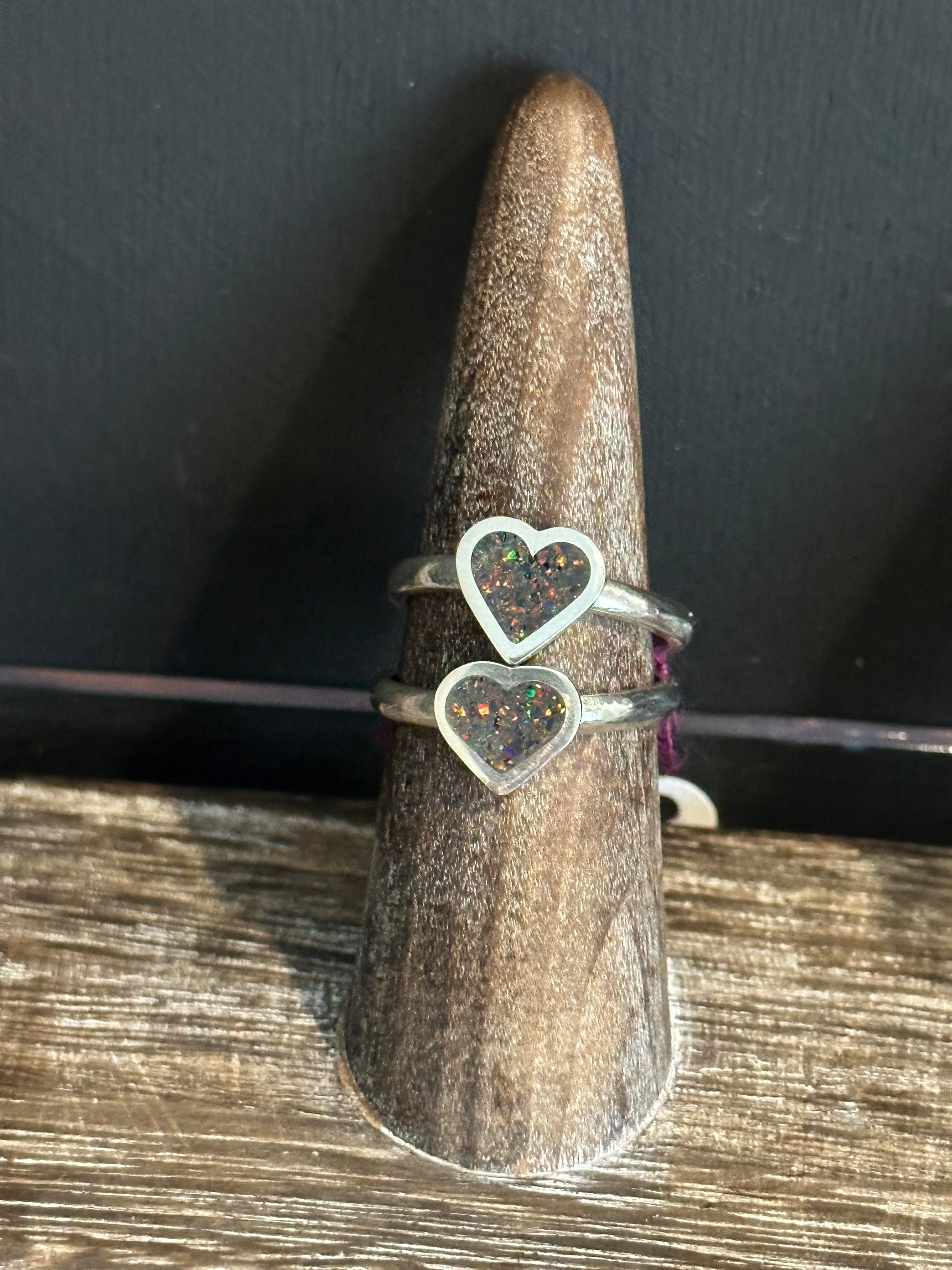 Heart inlay ring