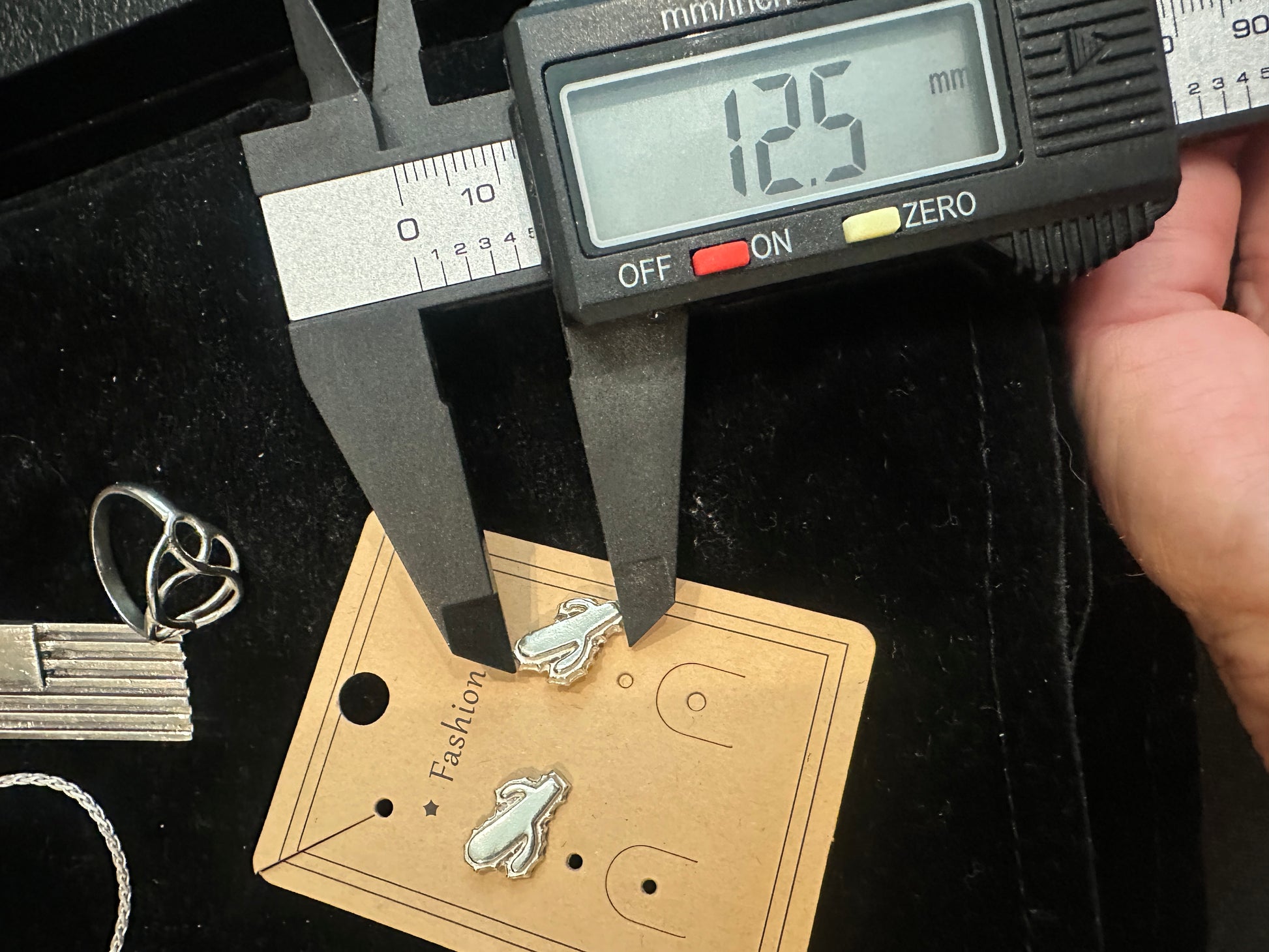 Mini saguaro cactus stud earrings