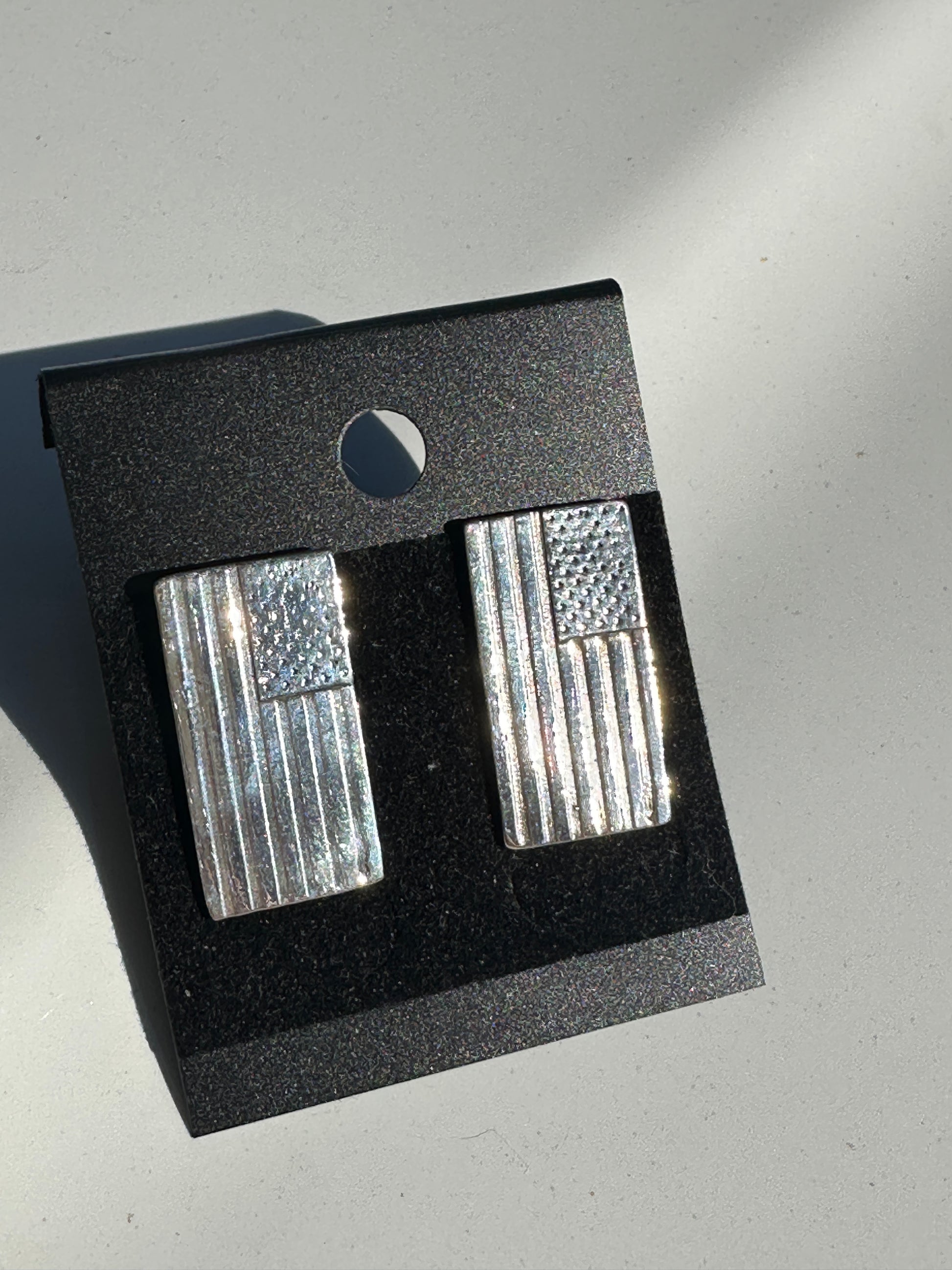 Large American Flag stud earrings