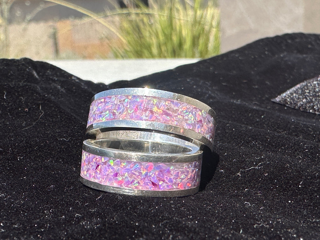 Sterling silver ring with inlay